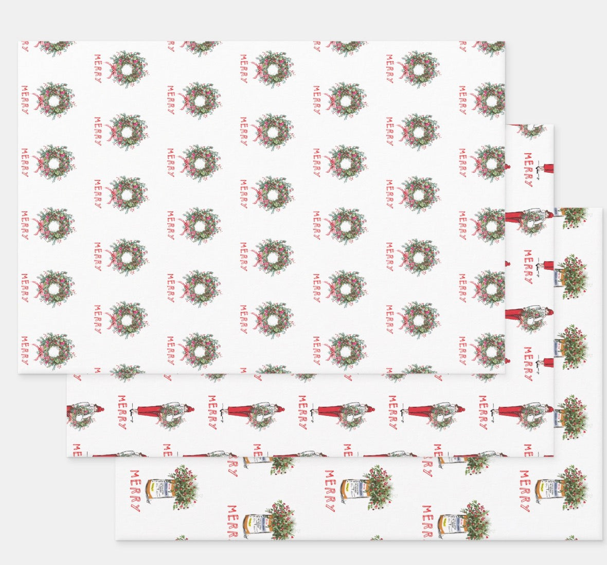 Holiday Trio Gift Wrap Sheets