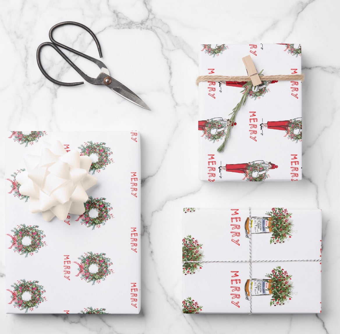 Holiday Trio Gift Wrap Sheets