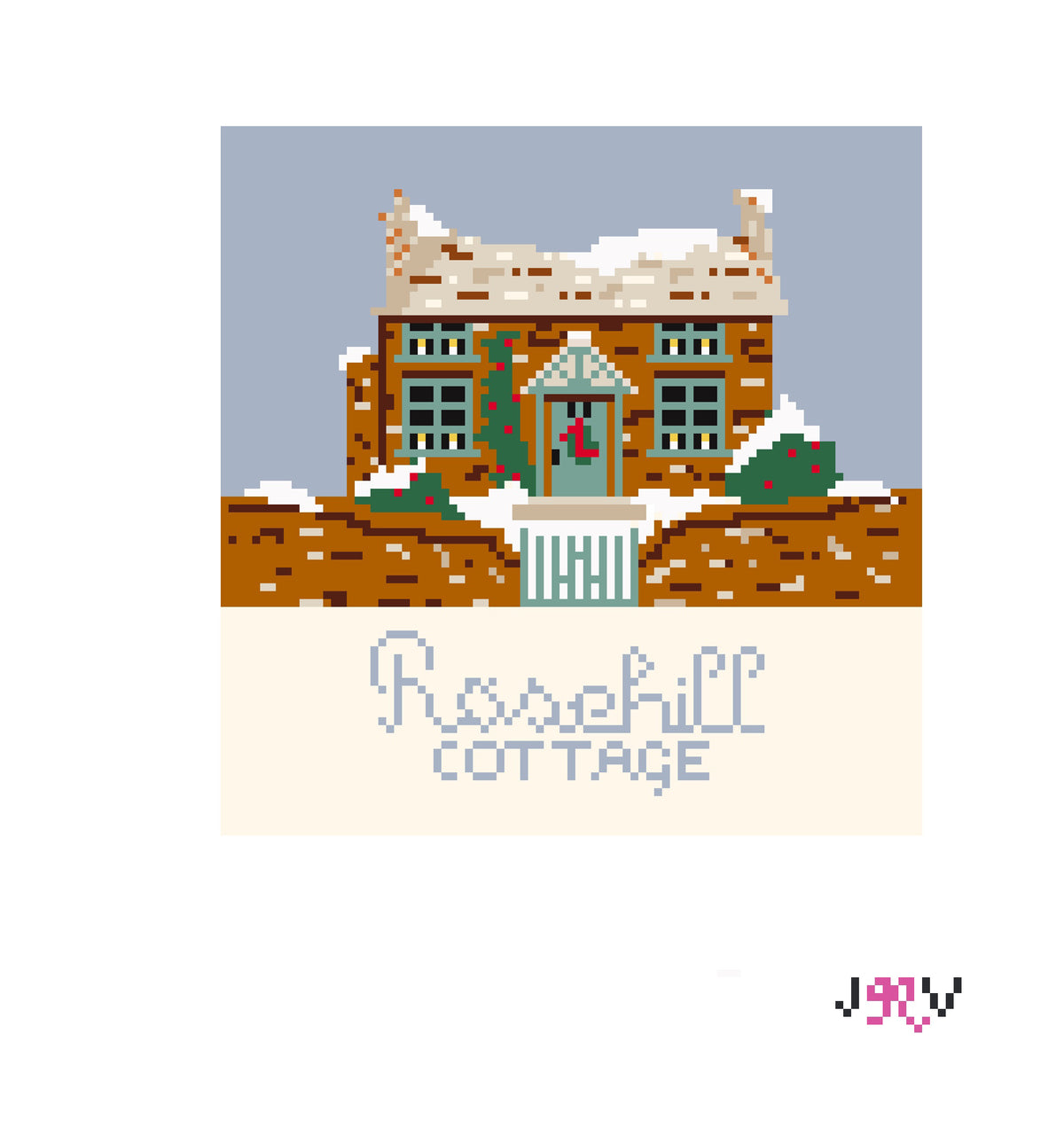 JV139 - Rosehill Cottage Needlepoint Canvas