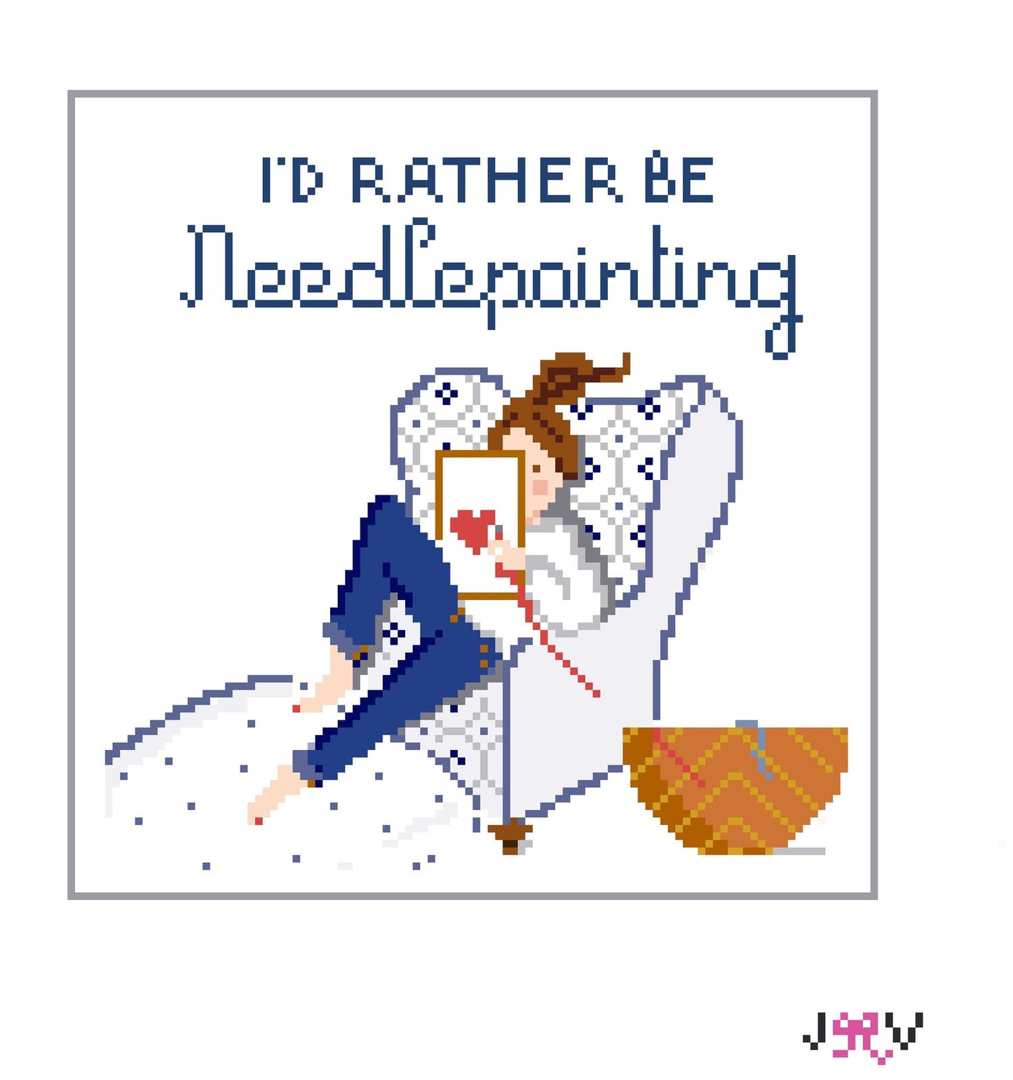 I'd Rather Be Needlepointing Canvas