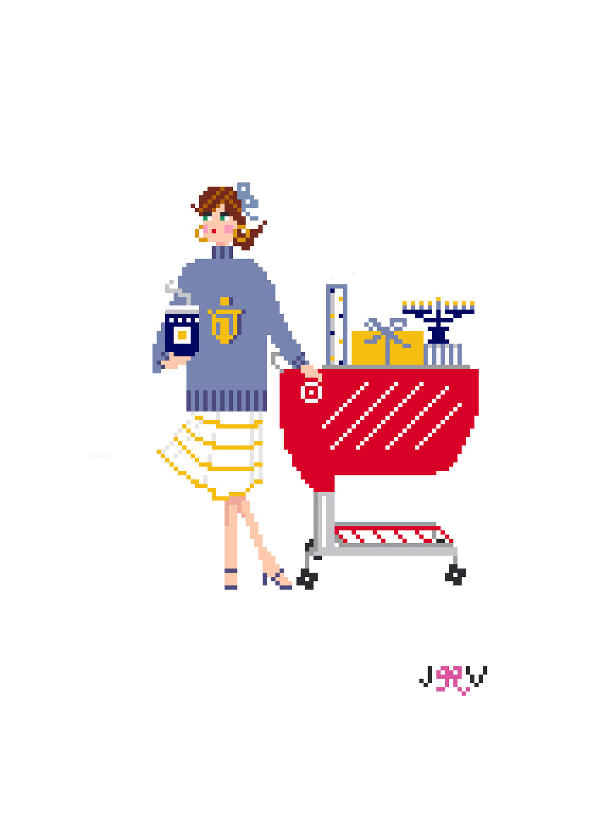 JV204 - Hanukkah Target Needlepoint Canvas