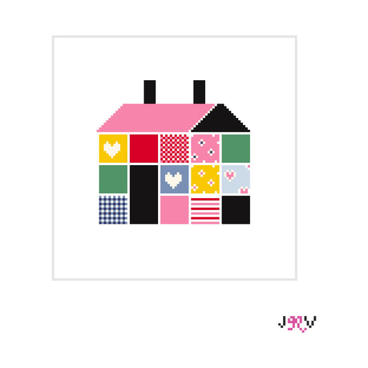 JV254 - Patchwork House Canvas