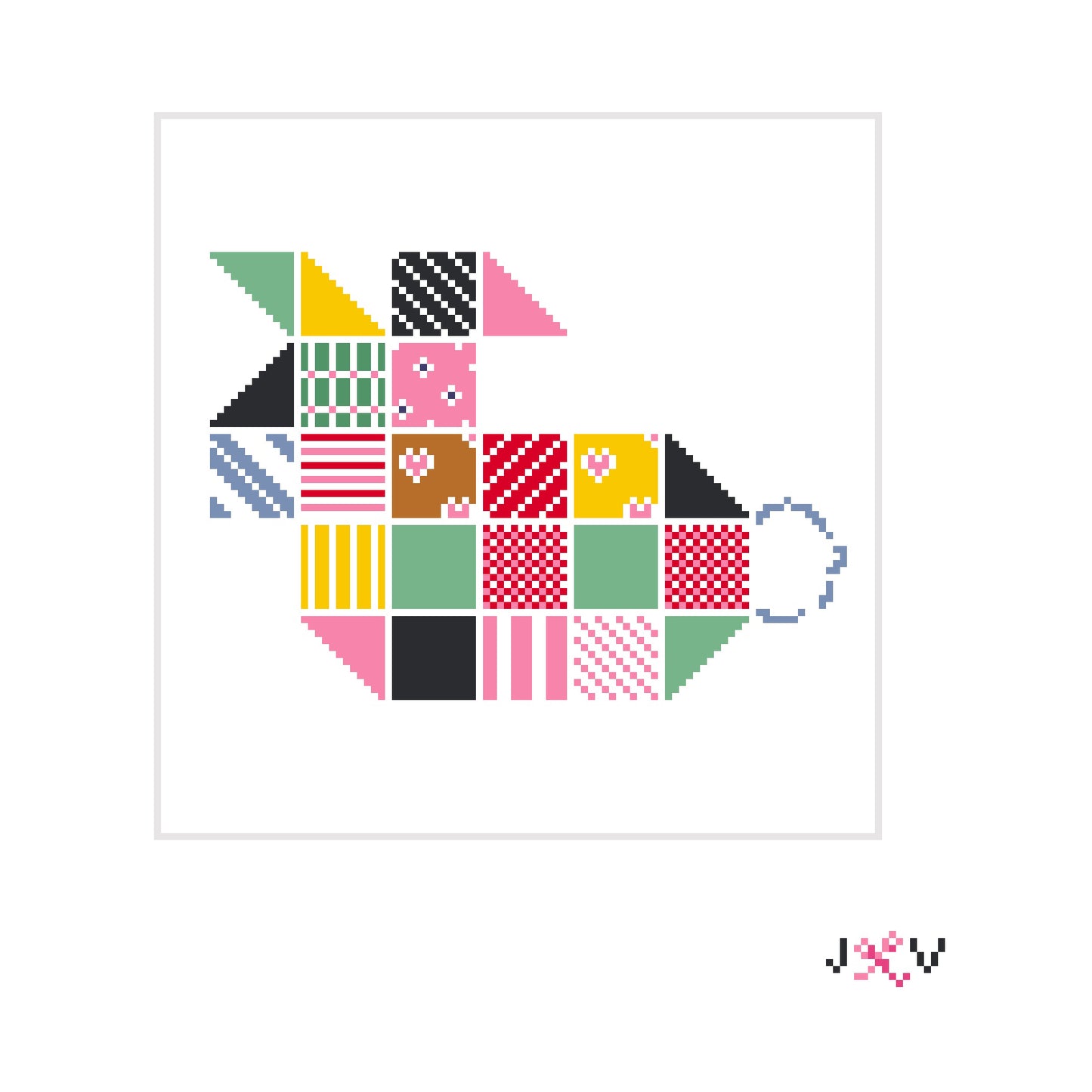 JV256 - Patchwork Bunny Canvas