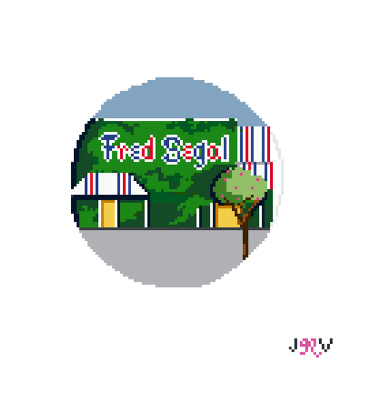 JV258 - Fred Segal Storefront Needlepoint Canvas