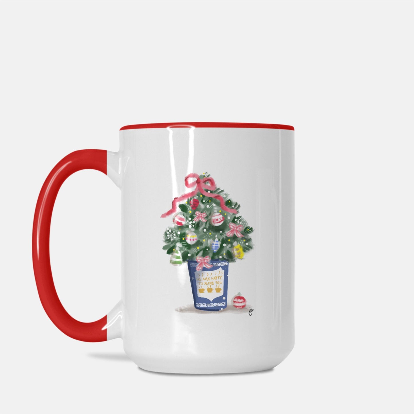 NYC Christmas Anthora Cup Mug