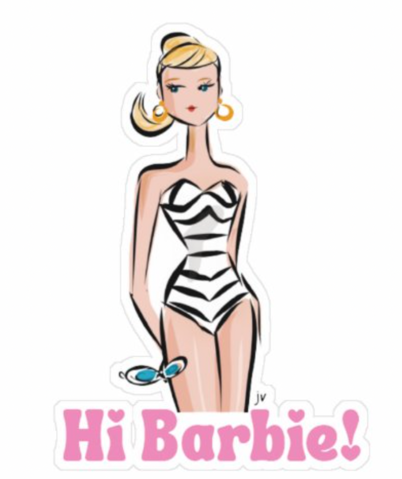 Hi Barbie! Sticker – Jennifer Vallez