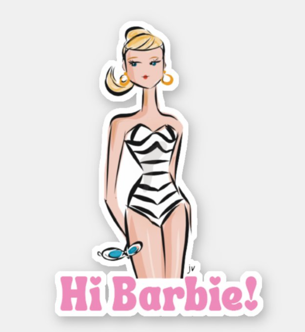 Hi Barbie! Sticker