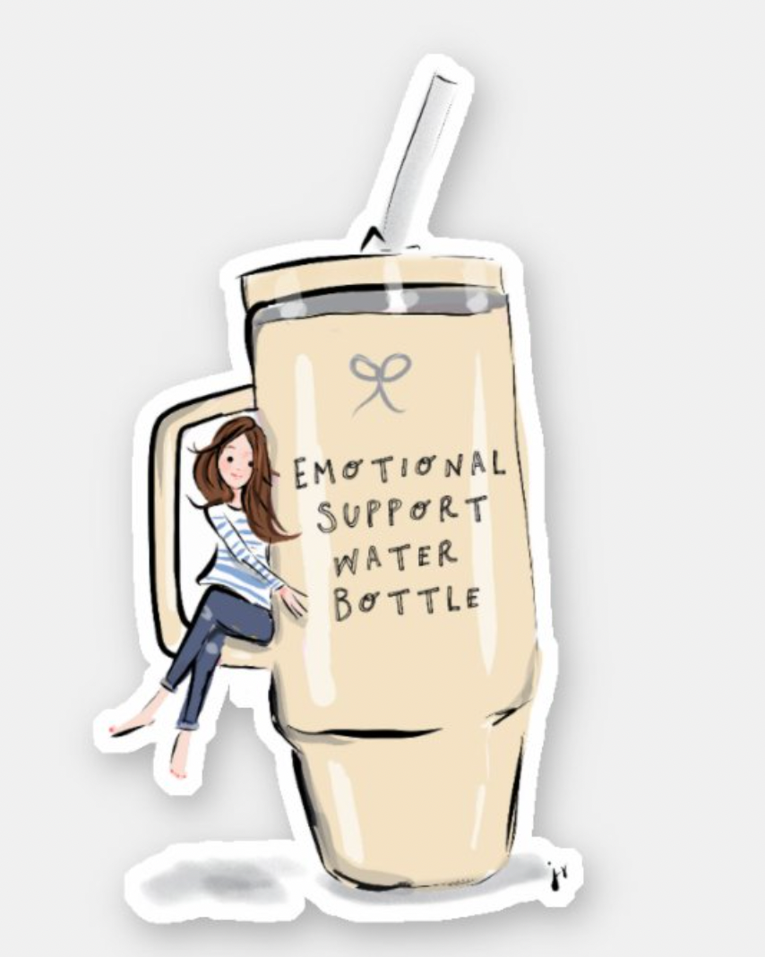 Emotional Support Water Bottle Sticker