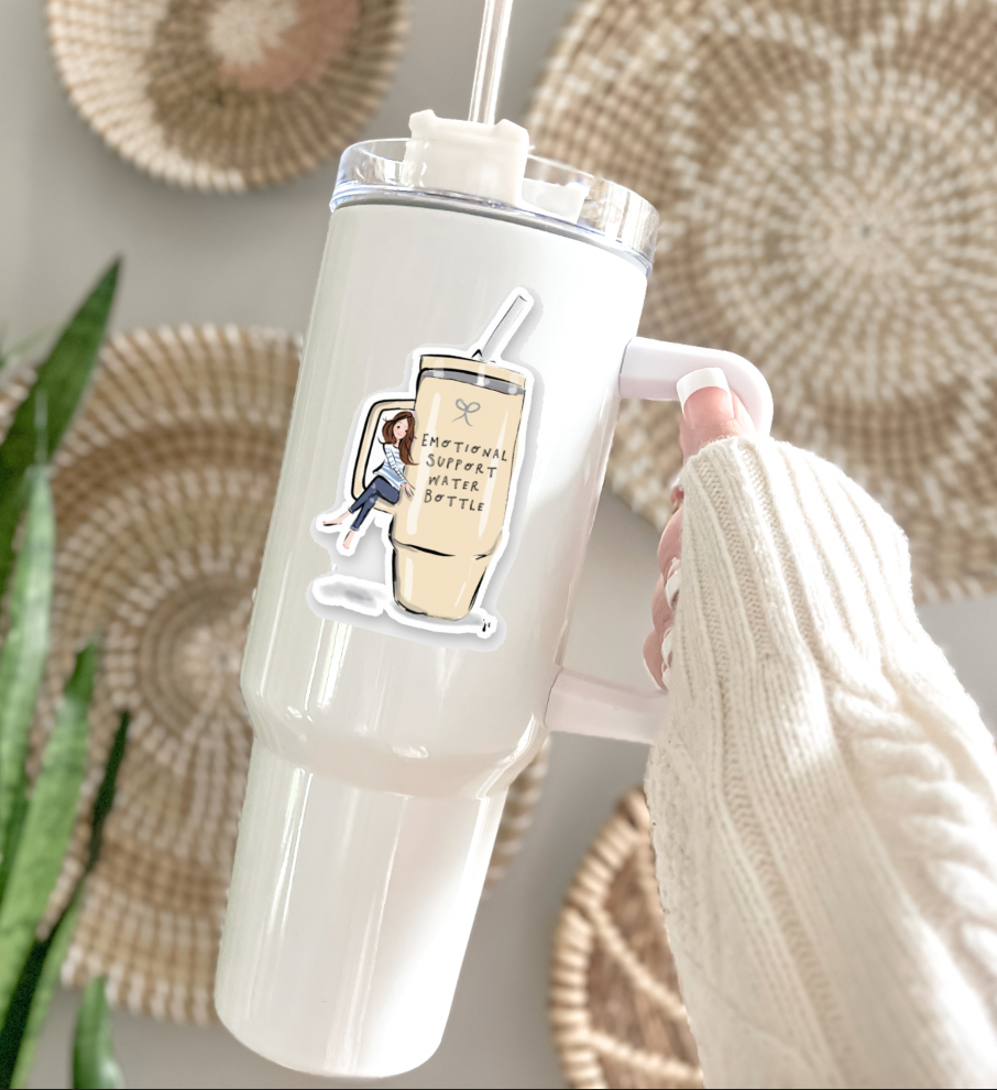 Emotional Support Water Bottle Sticker