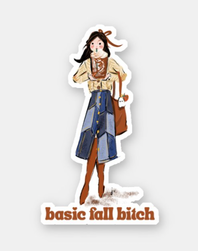 Basic Bithch Fall 2023 Basic Fall Bitch Sticker – Jennifer Vallez