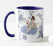 Sunday Rest Blue Floral Mug