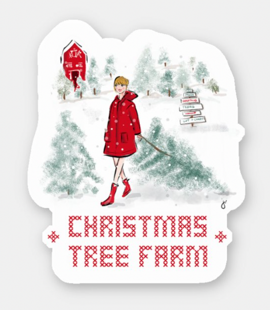 Taylor Swift Christmas Tree Farm Sticker