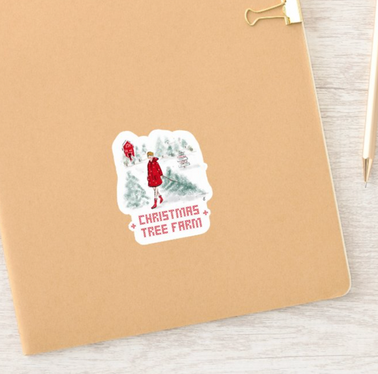 Taylor Swift Christmas Tree Farm Sticker