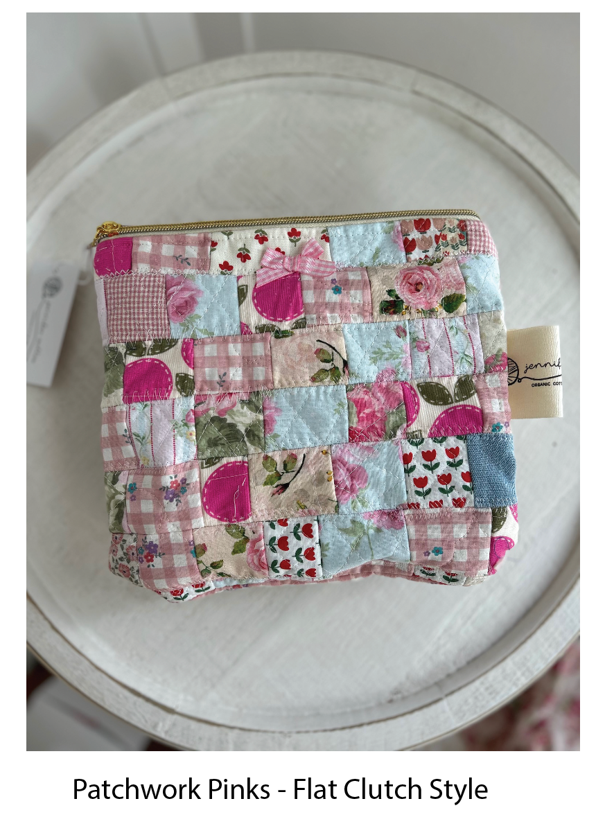 Handmade Cotton Fabric Zip Pouches