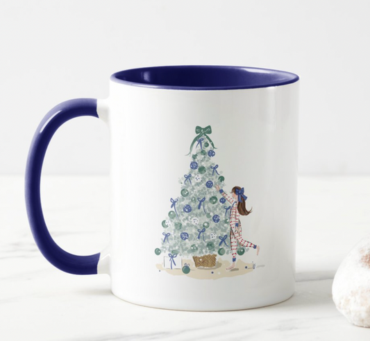 Blue Christmas Mug