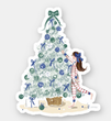 Blue Christmas Sticker