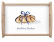 Shabbat Shalom Wood Challah Tray