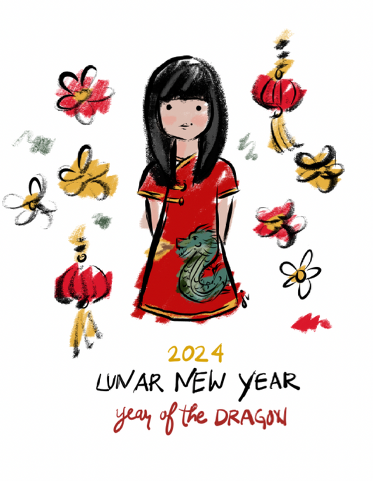 Free Lunar New Year 2024  Coloring Page (PDF)