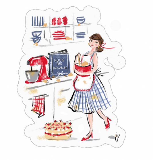 F The Patriarchy Cake Sticker