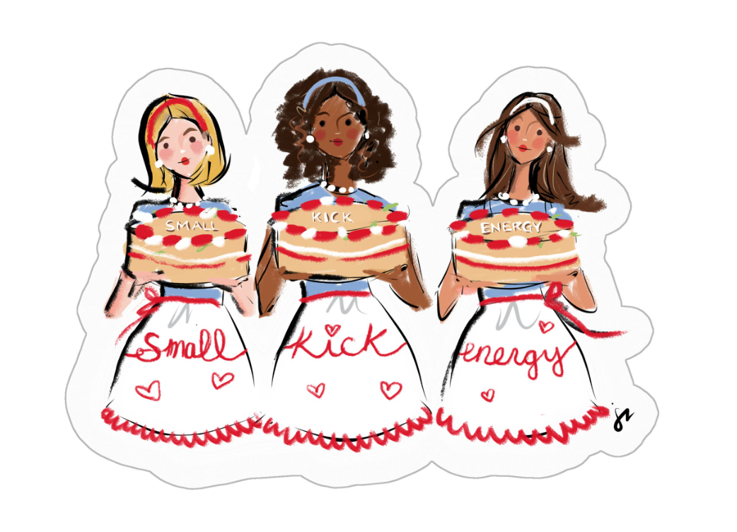 Small Kick Energy Cake Sticker