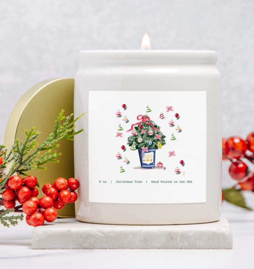 NYC Christmas Anthora Cup Candle