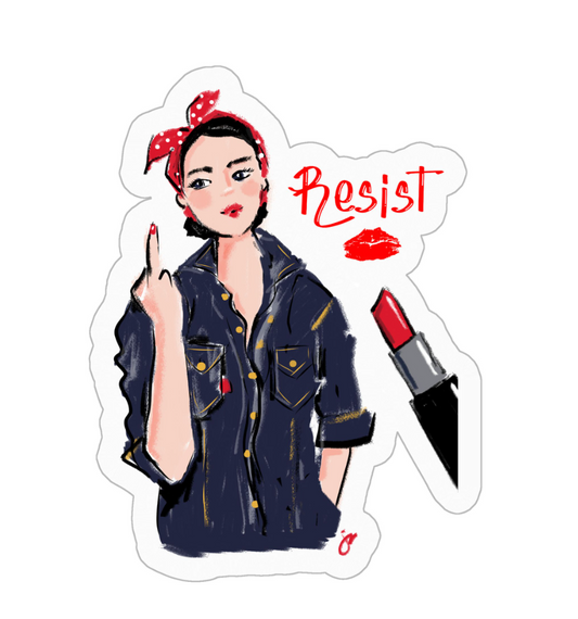Resist Lipstick Sticker