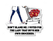Don't Blame Me Car Magnet