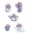 Calico China & Lilacs Sticker Sheet