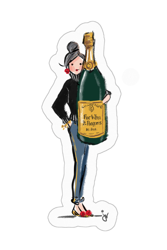 Champagne Sticker