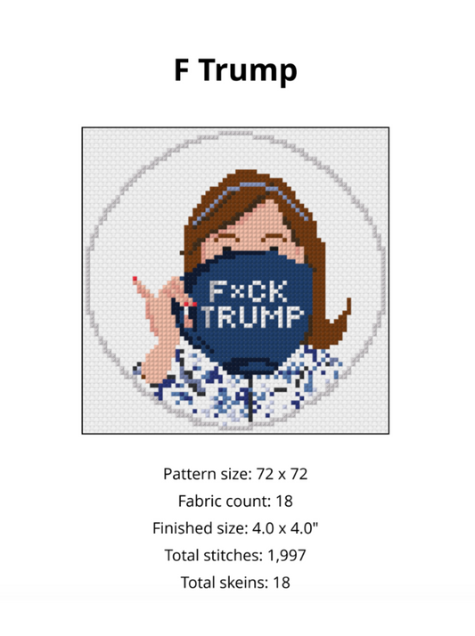 F Trump Digital Needlepoint Chart