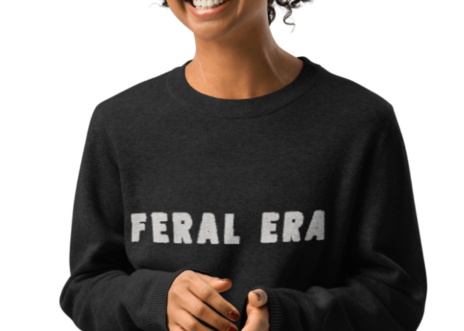 Feral Era Knit Sweater - NAVY