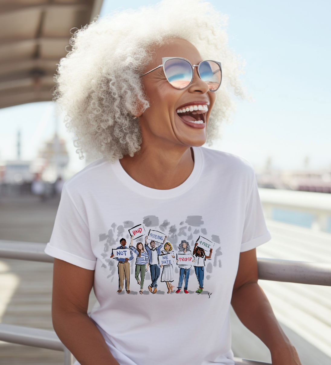 Protest Trump For Free Unisex Soft-style T-Shirt