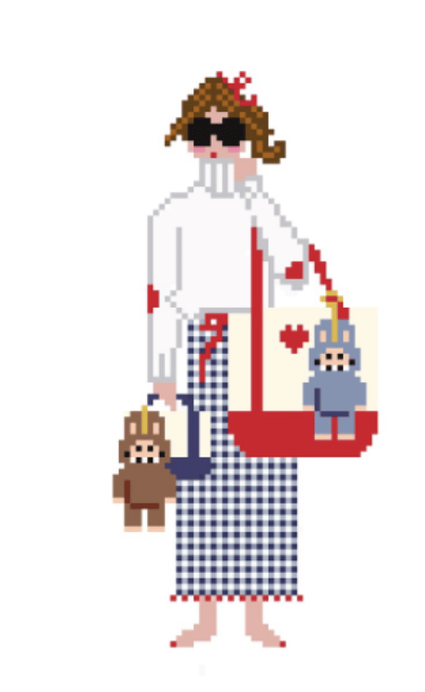 Needlepoint Canvas - Labubu Girl Summer