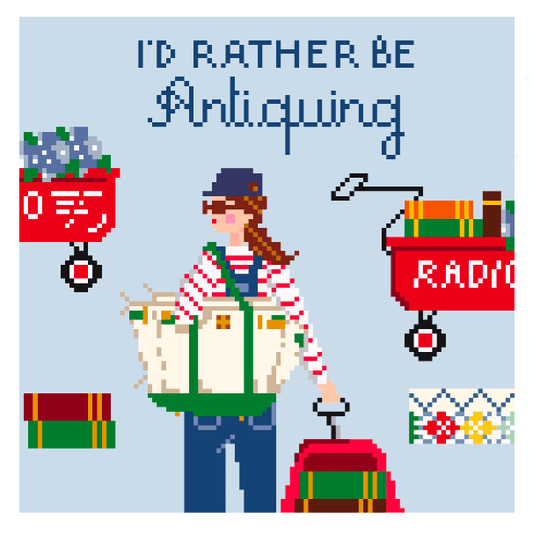 Needlepoint Canvas - I'd Rather Be Antiquing
