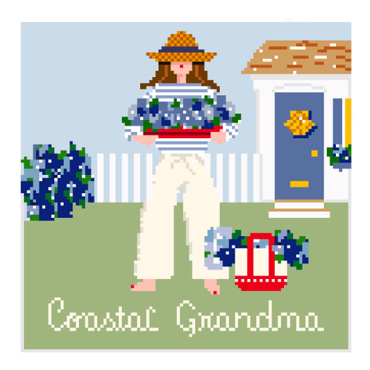 Needlepoint Canvas - Coastal Grandma