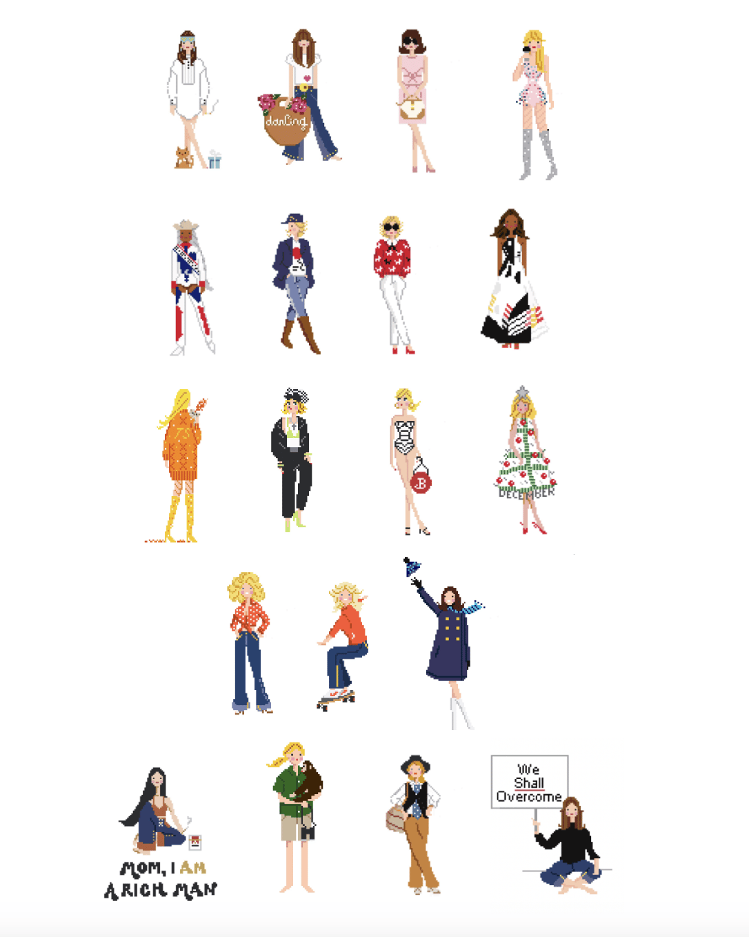 Needlepoint Canvases - Iconic Women Series