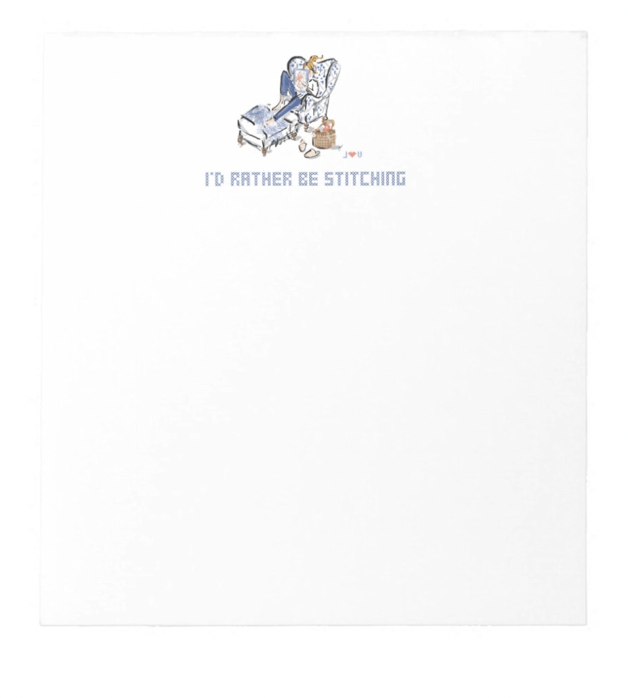 I'd Rather Be Stitching Note Pad