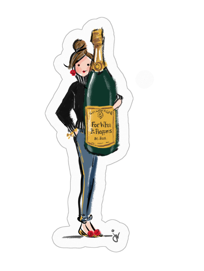 Champagne Sticker