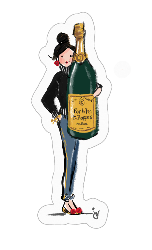Champagne Sticker