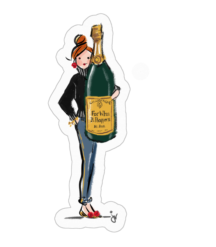 Champagne Sticker