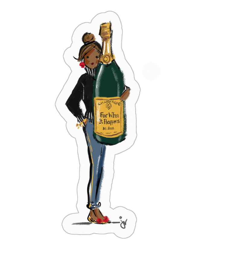 Champagne Sticker