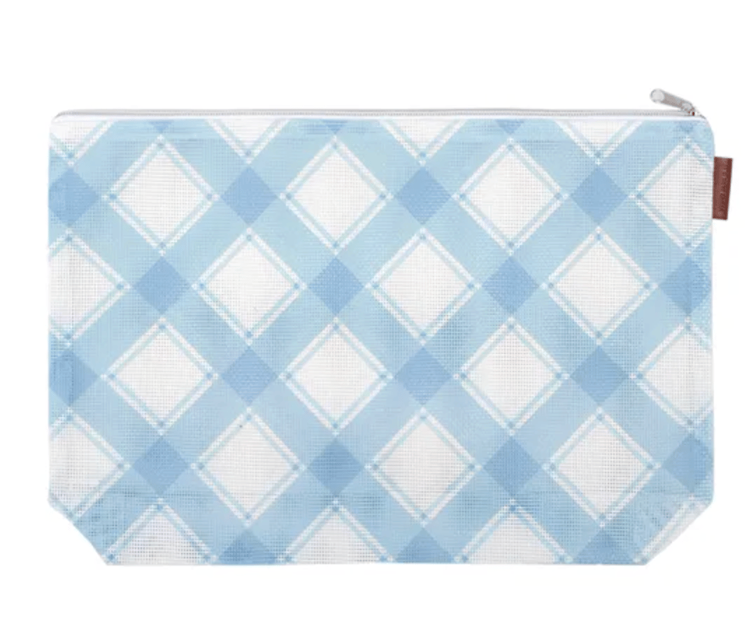 Plaid Gingham Mesh Project Bags
