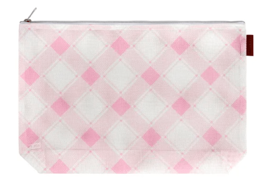Plaid Gingham Mesh Project Bags