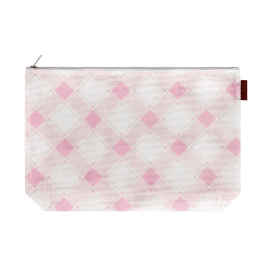 Plaid Gingham Mesh Project Bags
