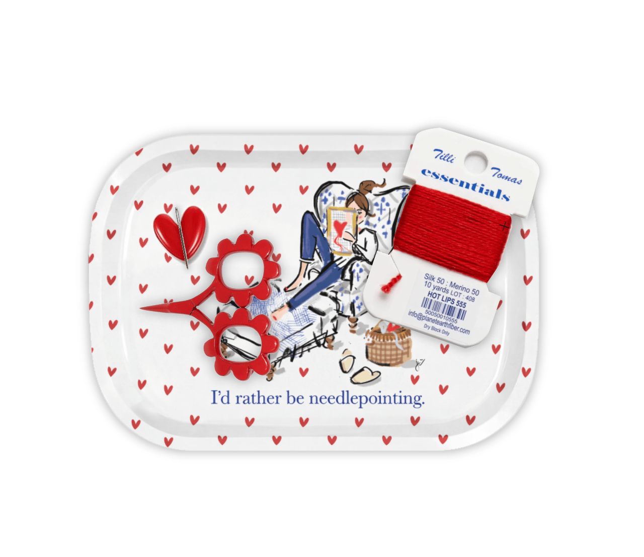 I'd Rather Be Needlepointing Catchall Tray