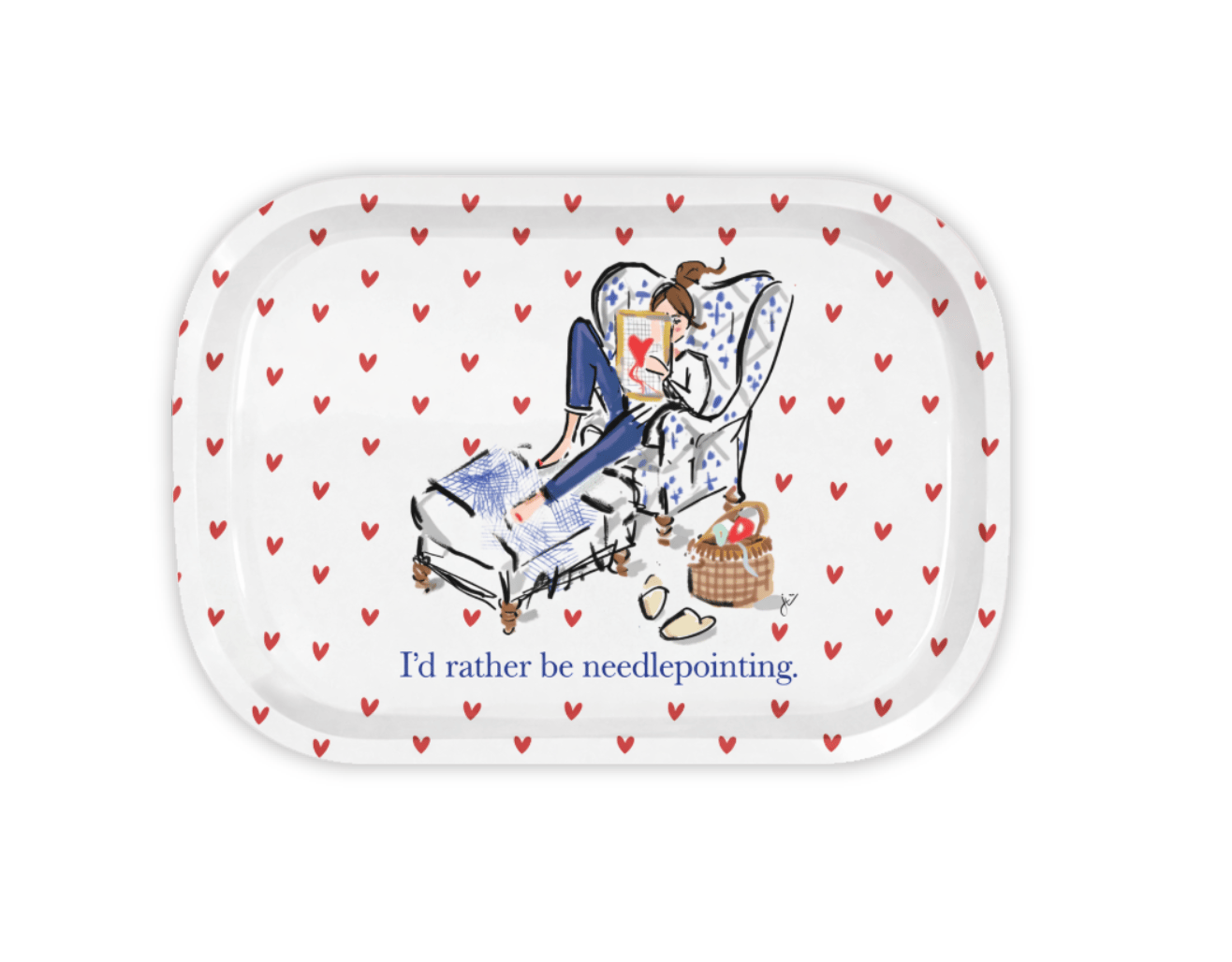 I'd Rather Be Needlepointing Catchall Tray