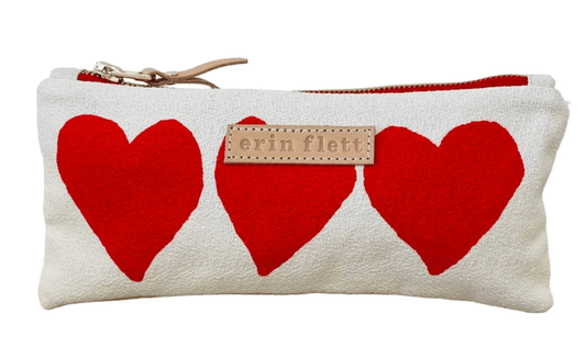 Erin Flett Handmade Heart Zip Pouch