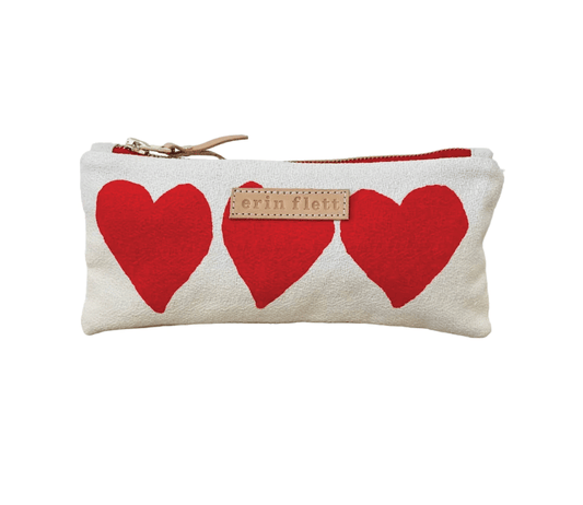Erin Flett Handmade Heart Zip Pouch