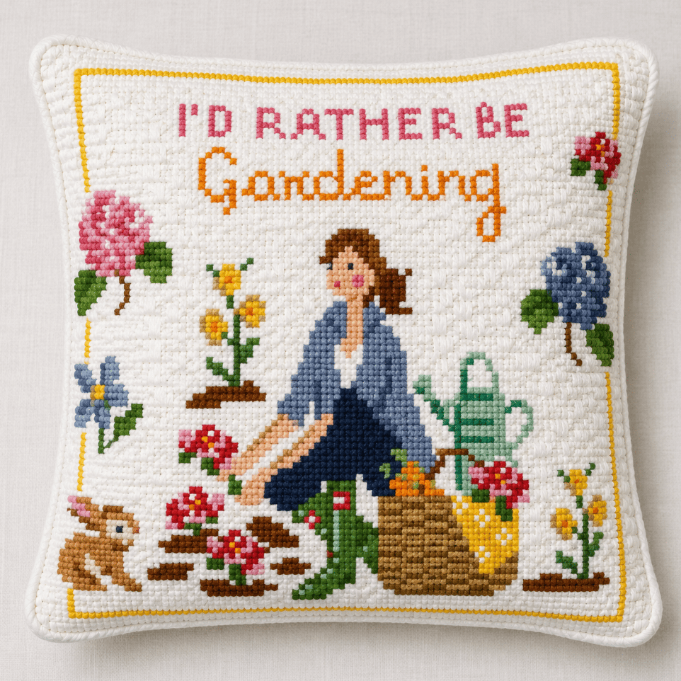 I'd Rather Be Gardening Canvas