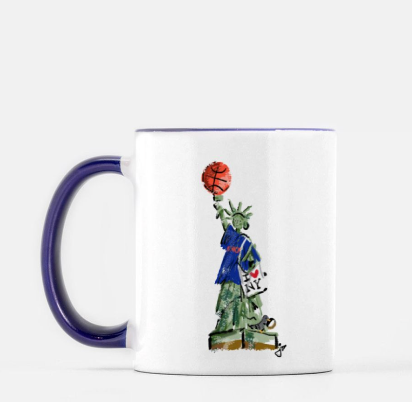 Lady Liberty Knicks NYC Mugs